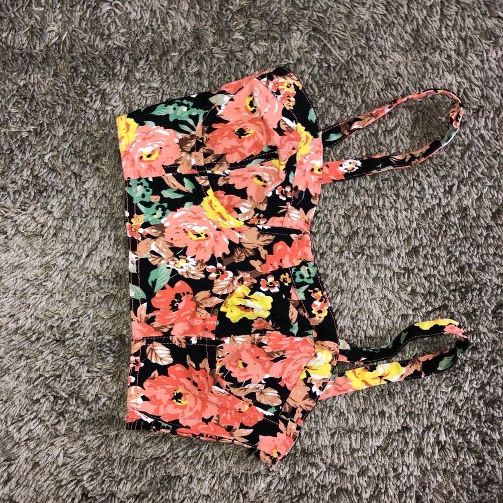 (3 for $15) Floral Rose Print Bralette